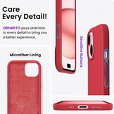 iPhone 15 Hoesje Rood - Vloeibaar Siliconen, Kras- & Schokbestendig (74% Korting)