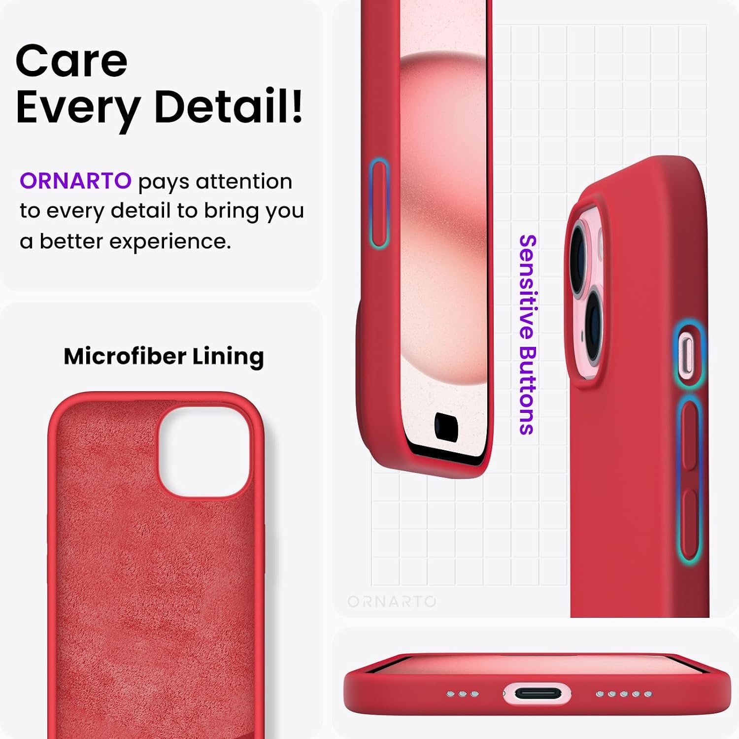 iPhone 15 Hoesje Rood - Vloeibaar Siliconen, Kras- & Schokbestendig (74% Korting)