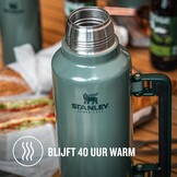 Thermosfles 1.4L Roestvrijstaal - 40u Warm / 35u Koud - Hammertone Green - 34% Korting