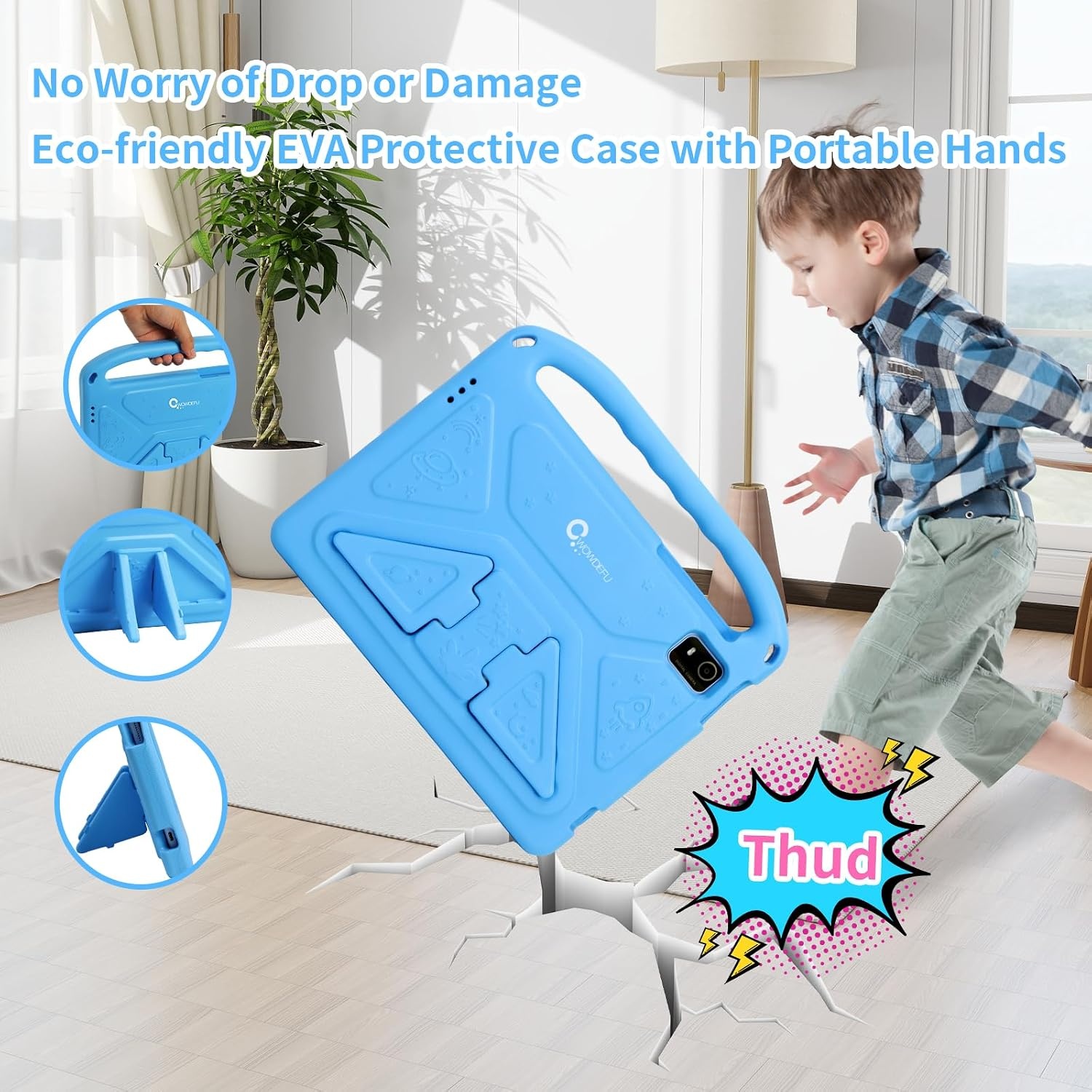 Kindertablet 10" HD Android 14 - 8GB RAM / 128GB ROM (Blauw) - 54% Korting