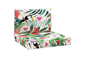 vidaXL Palletkussens Set (2 st.) Oxford Stof, Meerkleurig - 33% Korting