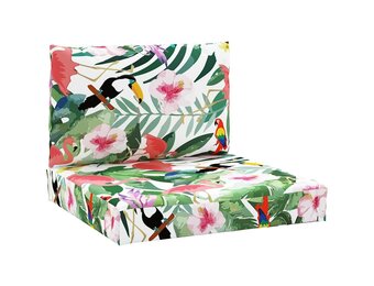 vidaXL Palletkussens Set (2 st.) Oxford Stof, Meerkleurig - 33% Korting