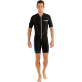 Heren Shorty Wetsuit 2mm Neopreen Zwart/Blauw XL - 34% Korting
