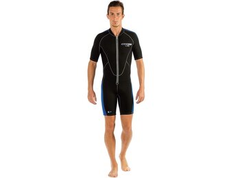 Heren Shorty Wetsuit 2mm Neopreen Zwart/Blauw XL - 34% Korting