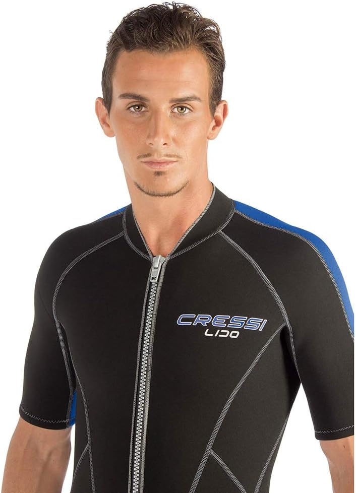 Heren Shorty Wetsuit 2mm Neopreen Zwart/Blauw XL - 34% Korting