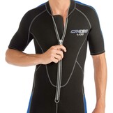 Heren Shorty Wetsuit 2mm Neopreen Zwart/Blauw XL - 34% Korting