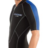 Heren Shorty Wetsuit 2mm Neopreen Zwart/Blauw XL - 34% Korting