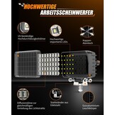 Krachtige LED Werklamp 6" Rechthoekig - 70W 10000LM met Korting