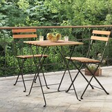 Inklapbare Bistrotafel Massief Teakhout & Staal (34% Korting)