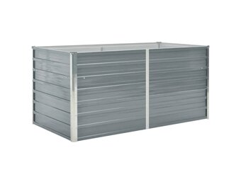 Verhoogd Tuinbed van Staal - 160x80x77 cm - Grijs - 34% Korting!