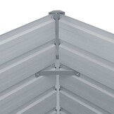 Verhoogd Tuinbed van Staal - 160x80x77 cm - Grijs - 34% Korting!