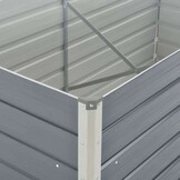 Verhoogd Tuinbed van Staal - 160x80x77 cm - Grijs - 34% Korting!