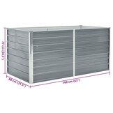 Verhoogd Tuinbed van Staal - 160x80x77 cm - Grijs - 34% Korting!