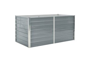 Verhoogd Tuinbed 160x80x77 cm Staal Grijs - 34% Korting