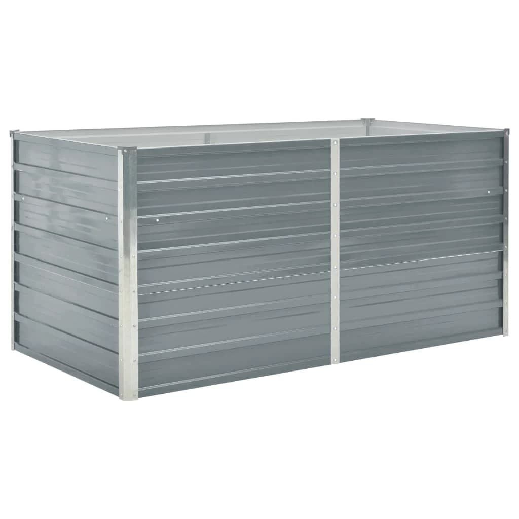 Verhoogd Tuinbed 160x80x77 cm Staal Grijs - 34% Korting