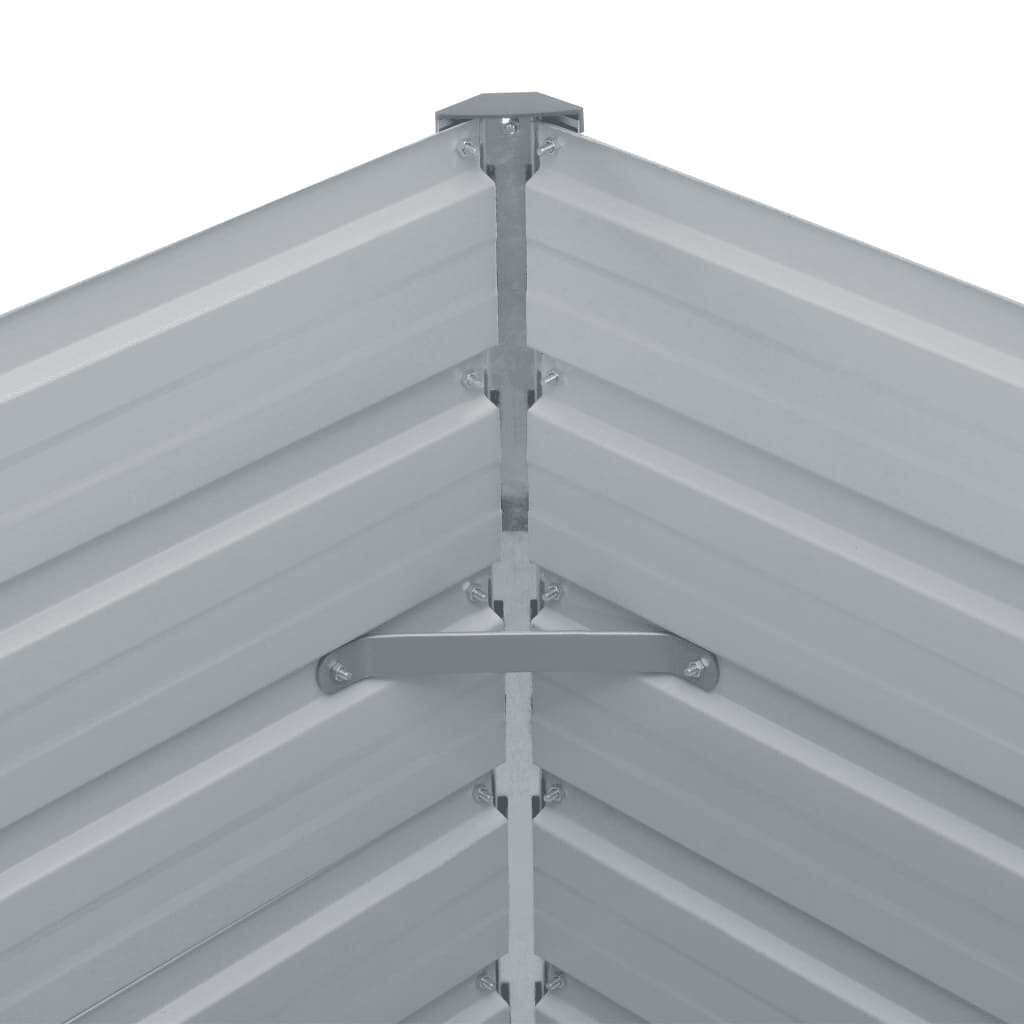 Verhoogd Tuinbed 160x80x77 cm Staal Grijs - 34% Korting