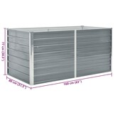 Verhoogd Tuinbed 160x80x77 cm Staal Grijs - 34% Korting