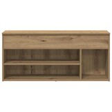 Schoenenbank 102cm, Bewerkt Hout - Artisanaal Eiken | 35% Korting