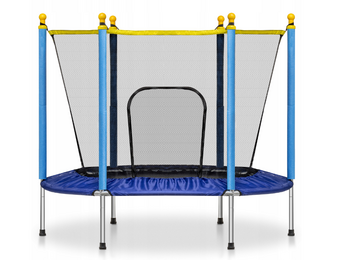 Trampoline Ø 140 cm met Veiligheidsnet - Max. 45 kg - Blauw/Geel