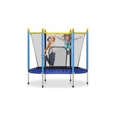 Trampoline Ø 140 cm met Veiligheidsnet - Max. 45 kg - Blauw/Geel