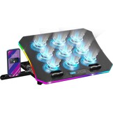 Gaming Laptop Koeler met RGB & LCD - 9 Ventilatoren - 33% Korting