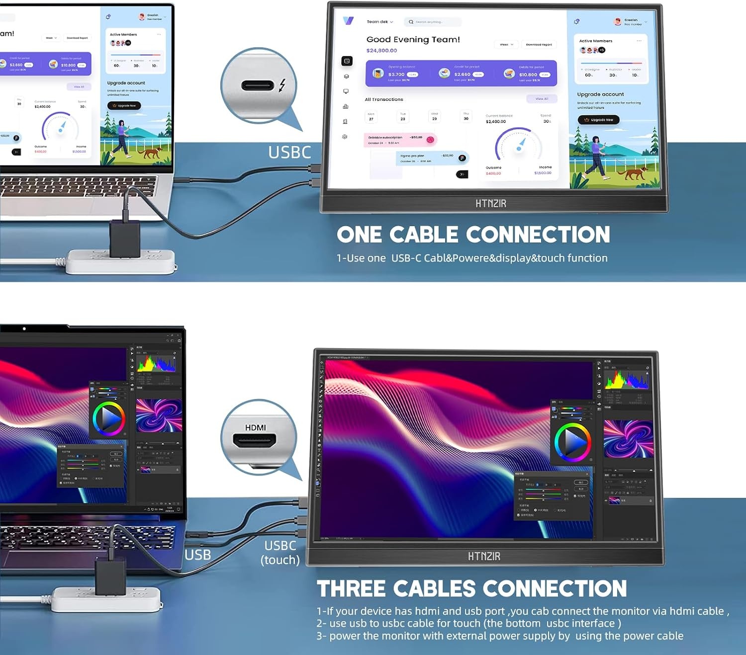 15,6" Draagbare Touchscreen Monitor - 34% Korting!