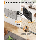TV Wandbeugel Perlegear 32-65" - Volledige Beweging & 60kg Draagvermogen