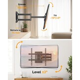 TV Wandbeugel Perlegear 32-65" - Volledige Beweging & 60kg Draagvermogen