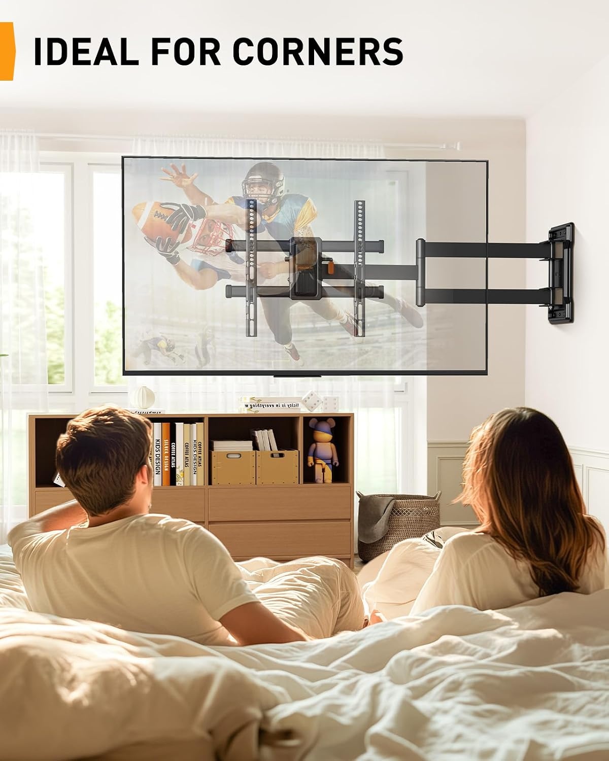 TV Wandbeugel Perlegear 32-65" - Volledige Beweging & 60kg Draagvermogen
