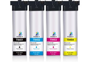 4x DOUBLE D T9451-T9454 Inktcartridges voor Epson, 34% Korting