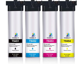 4x DOUBLE D T9451-T9454 Inktcartridges voor Epson, 34% Korting