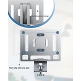 Verstelbare Laptop Arm voor Bureau (Zilver) - 34% Korting