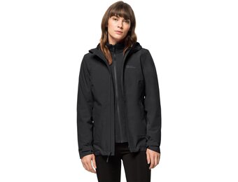Jack Wolfskin 3-in-1 Damesjas - Zwart - Maat M - 35% Korting