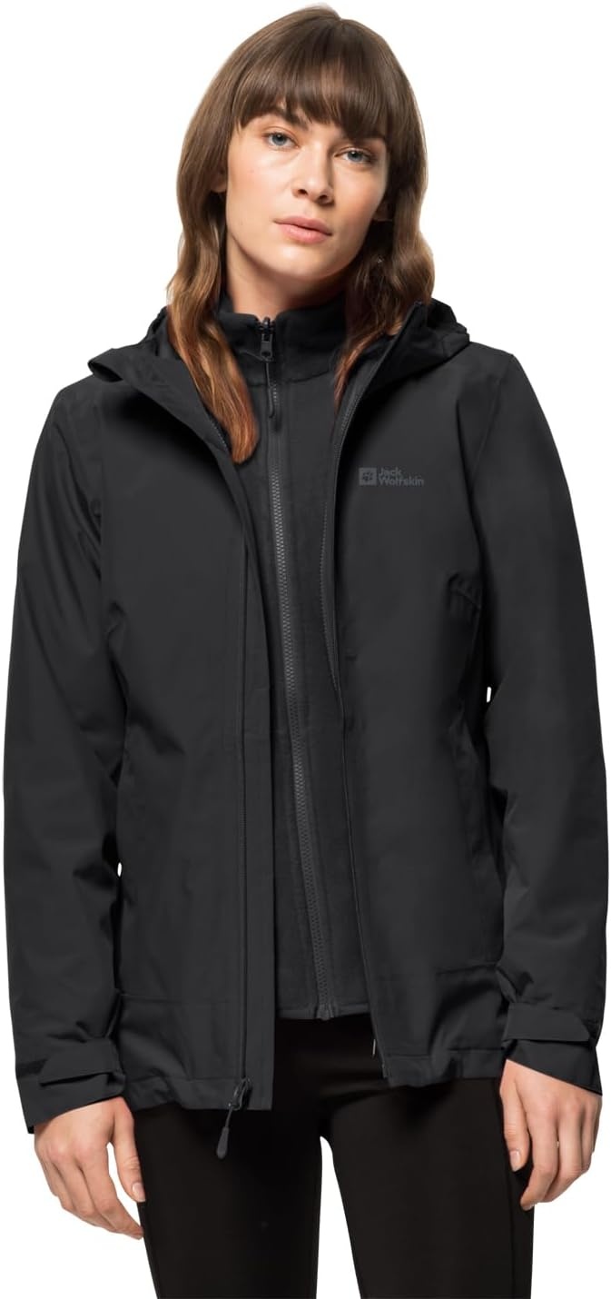 Jack Wolfskin 3-in-1 Damesjas - Zwart - Maat M - 35% Korting