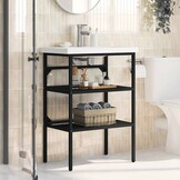 VidaXL Wastafelframe Zwart IJzer 59x38x83 cm - 34% Korting!