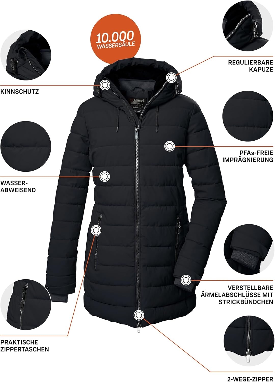 Dames Parka met Capuchon - Waterafstotend & Winddicht