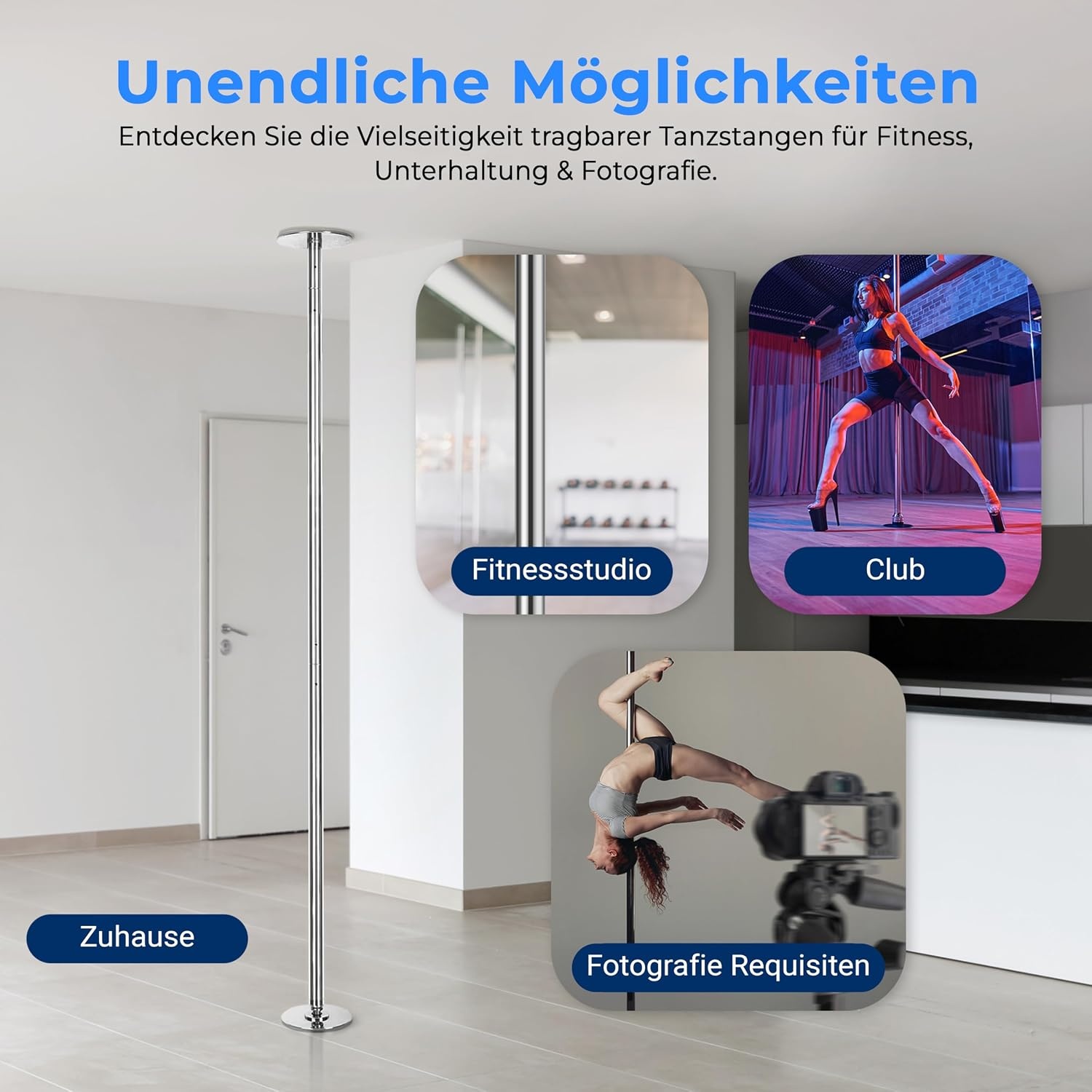 Professionele Danspaal RVS (45mm) - 30% Korting