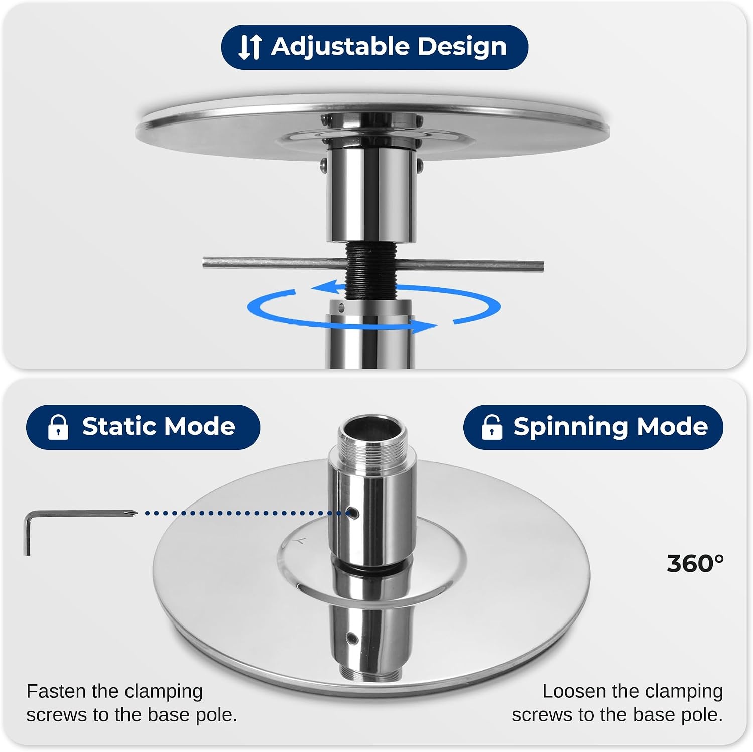 Professionele Danspaal RVS (45mm) - 30% Korting