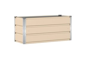vidaXL Plantenbak Ivoor 100cm Staal - 34% Korting!