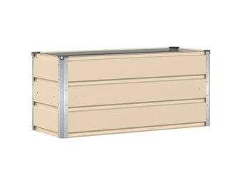 vidaXL Plantenbak Ivoor 100cm Staal - 34% Korting!