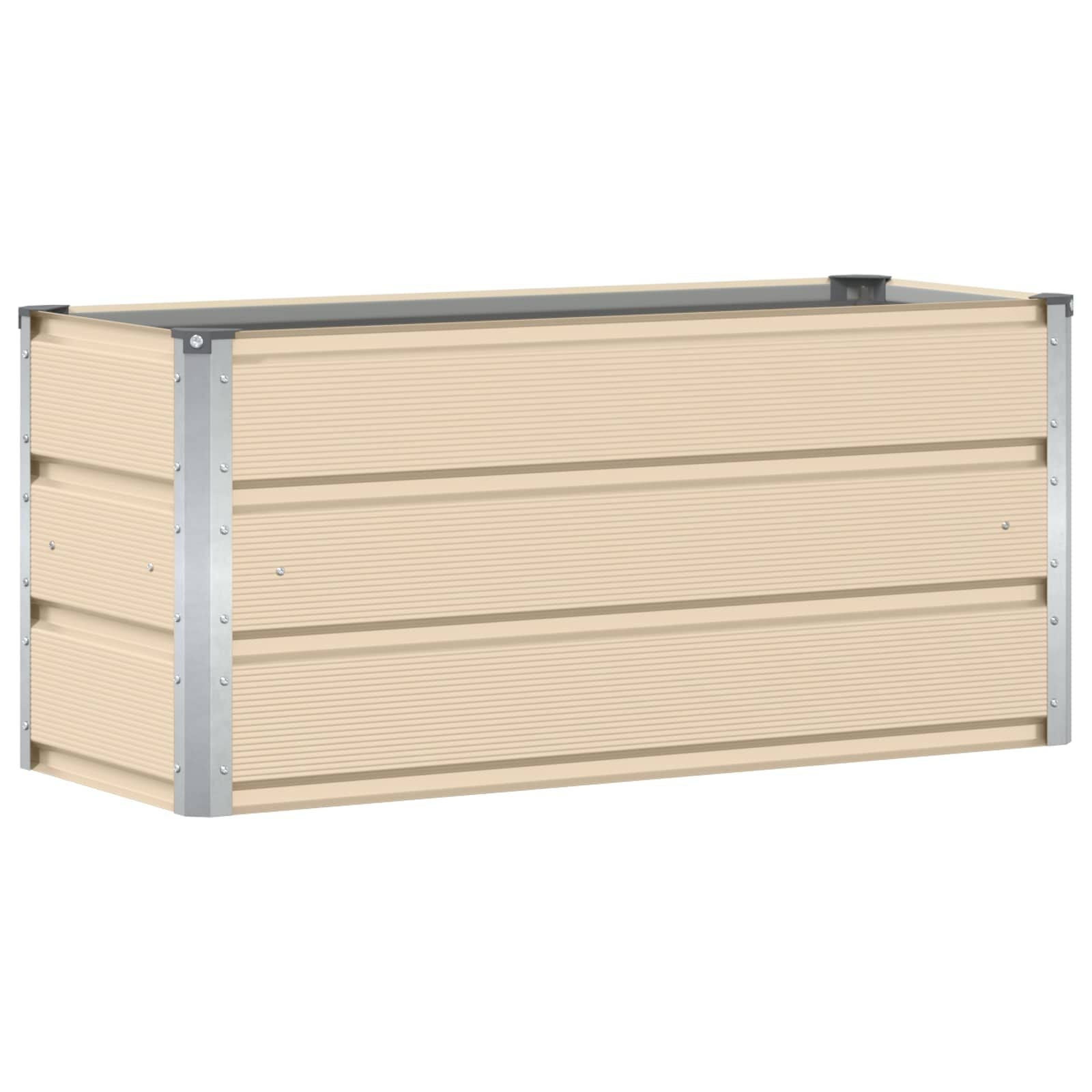 vidaXL Plantenbak Ivoor 100cm Staal - 34% Korting!