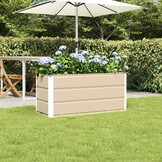 vidaXL Plantenbak Ivoor 100cm Staal - 34% Korting!