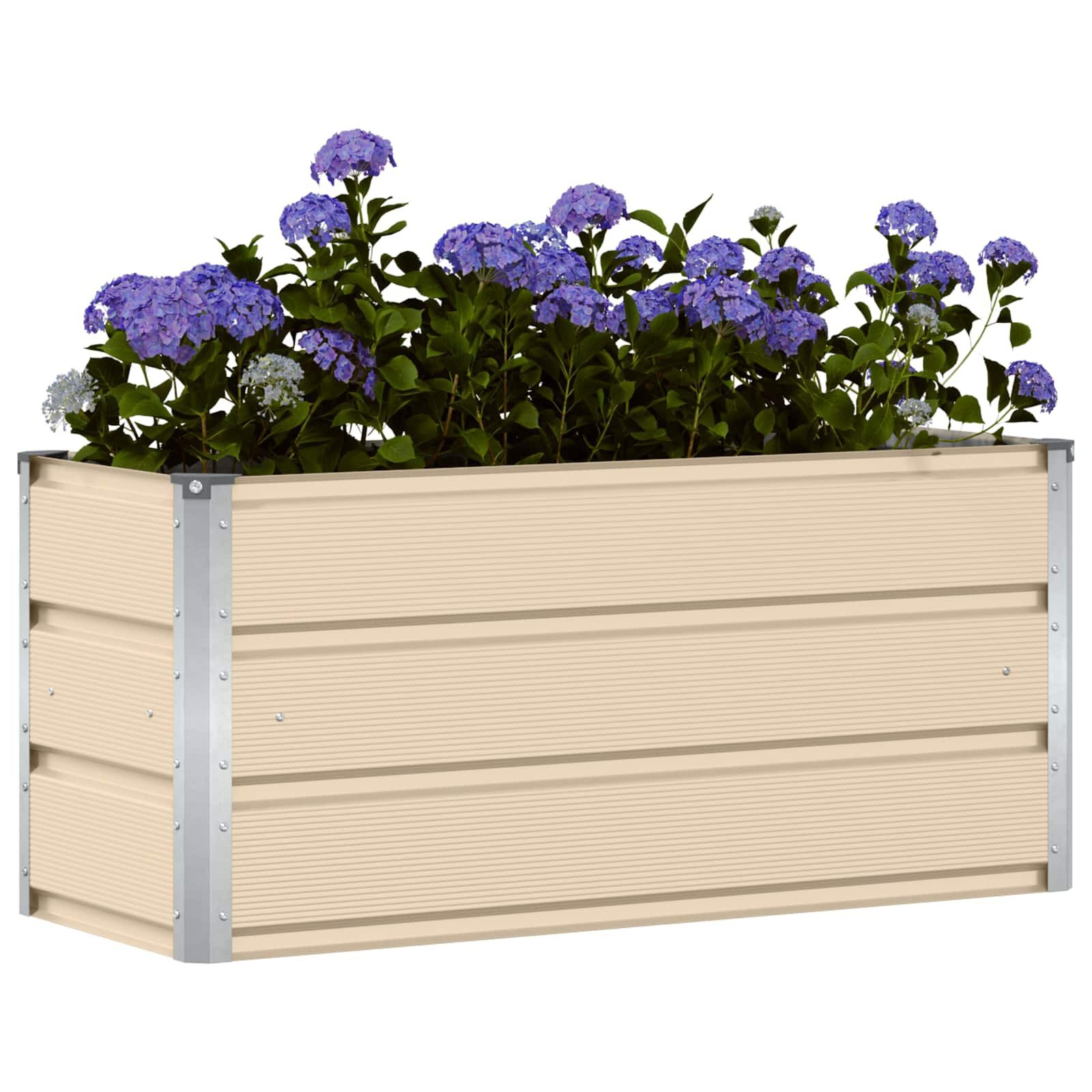 vidaXL Plantenbak Ivoor 100cm Staal - 34% Korting!