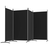 vidaXL Kamerscherm 4 panelen 346x180cm Stof Zwart - 34% Korting