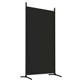 vidaXL Kamerscherm 4 panelen 346x180cm Stof Zwart - 34% Korting