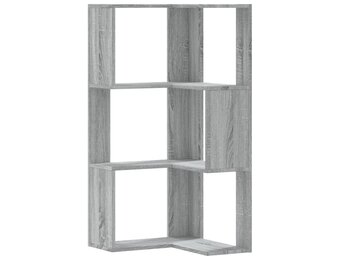 VidaXL Hoekboekenkast 3-laags Grijs Sonoma 50x50x102 cm - 33% Korting