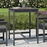 Grijze Tuintafel Grenenhout Massief 82,5x82,5x110 cm - 46% Korting