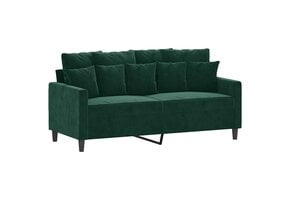 VidaXL Tweezitsbank 140 cm fluweel donkergroen - 35% Korting
