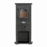 Houtkachel Staal/Gietijzer Vrijstaand 8,5kW - 50% Korting