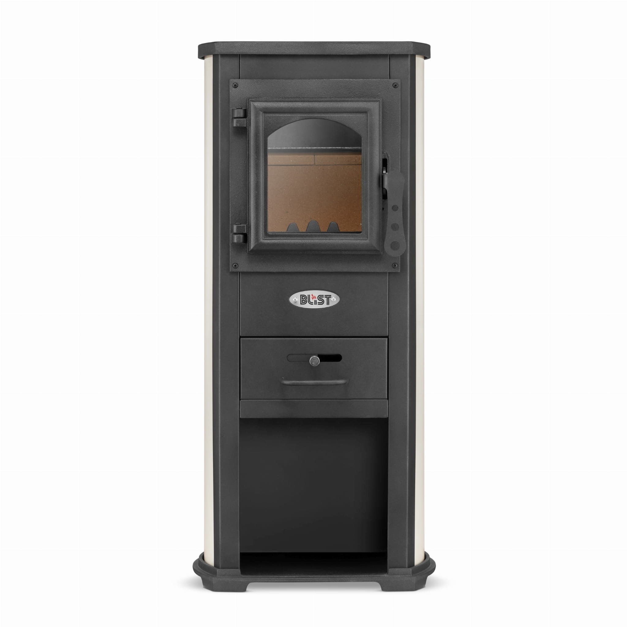 Houtkachel Staal/Gietijzer Vrijstaand 8,5kW - 50% Korting